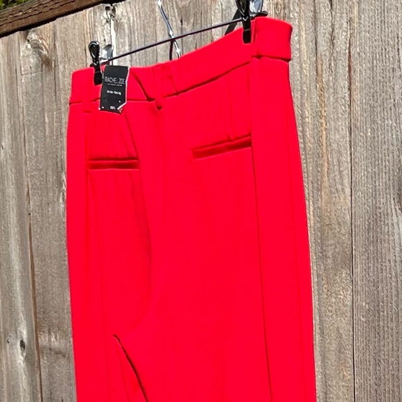 Rachel Zoe red hi-rise flare wide leg pant size large - Picture 15 of 17